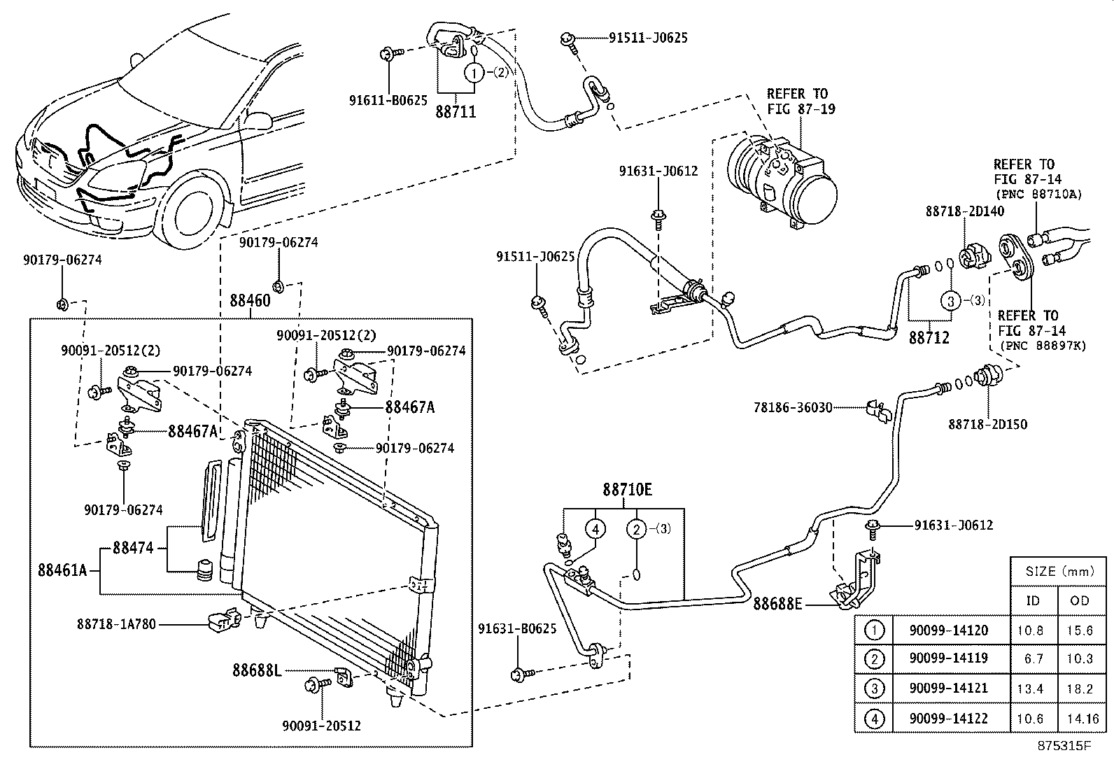 88460-20580 CORE, COOLER CONDENSER product image