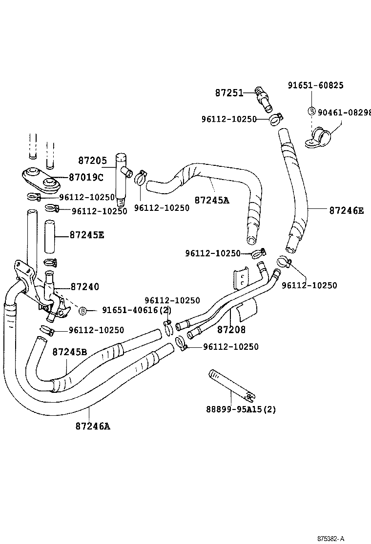 87209-90F04 HOSE, HEATER WATER, OUTLET A product image
