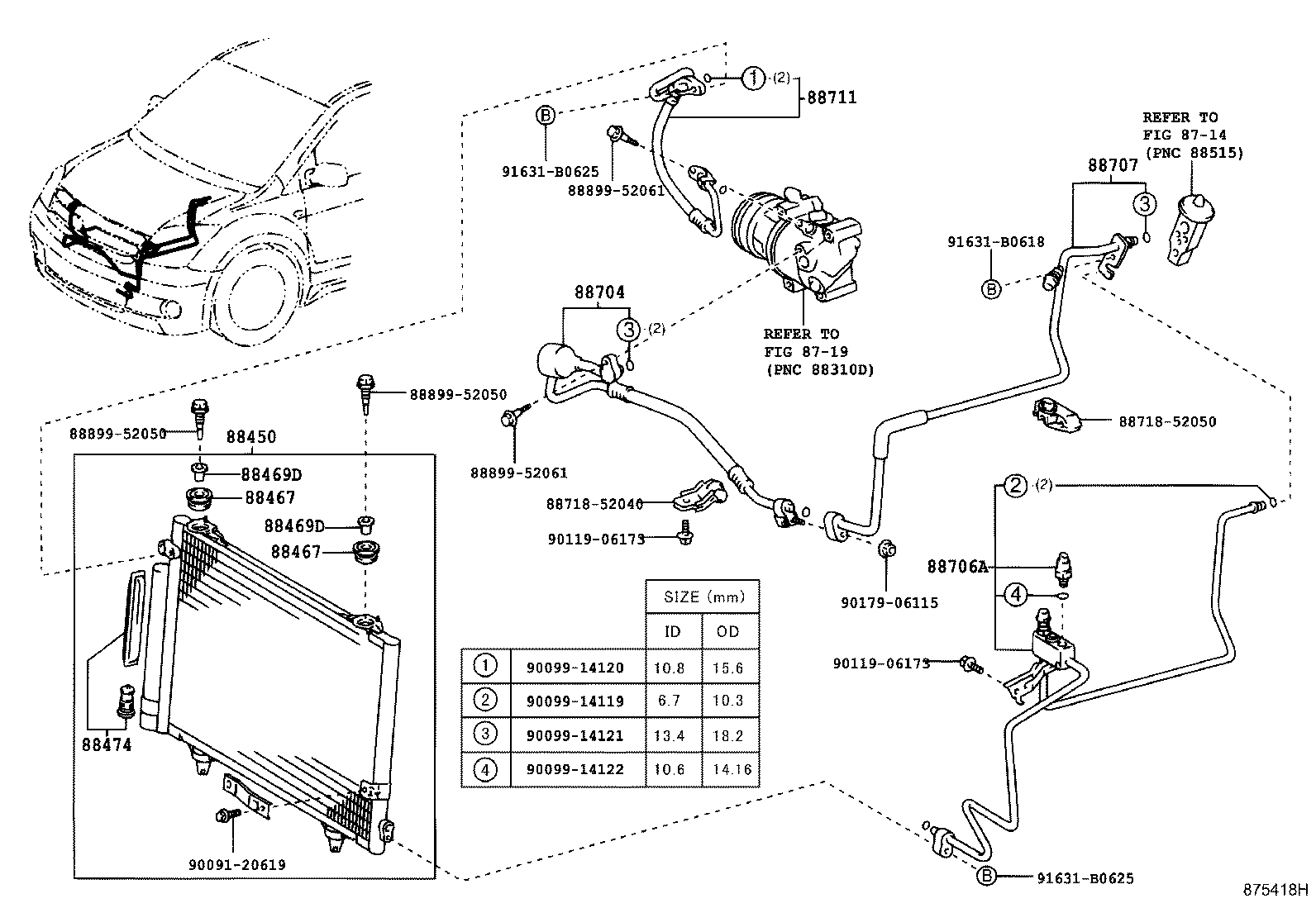 88450-52111 CONDENSER ASSY, W/RECEIVER product image