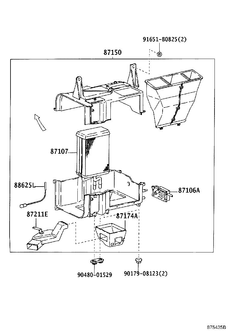 87103-26050 MOTOR SUB-ASSY, HEATER BLOWER, W/FAN product image