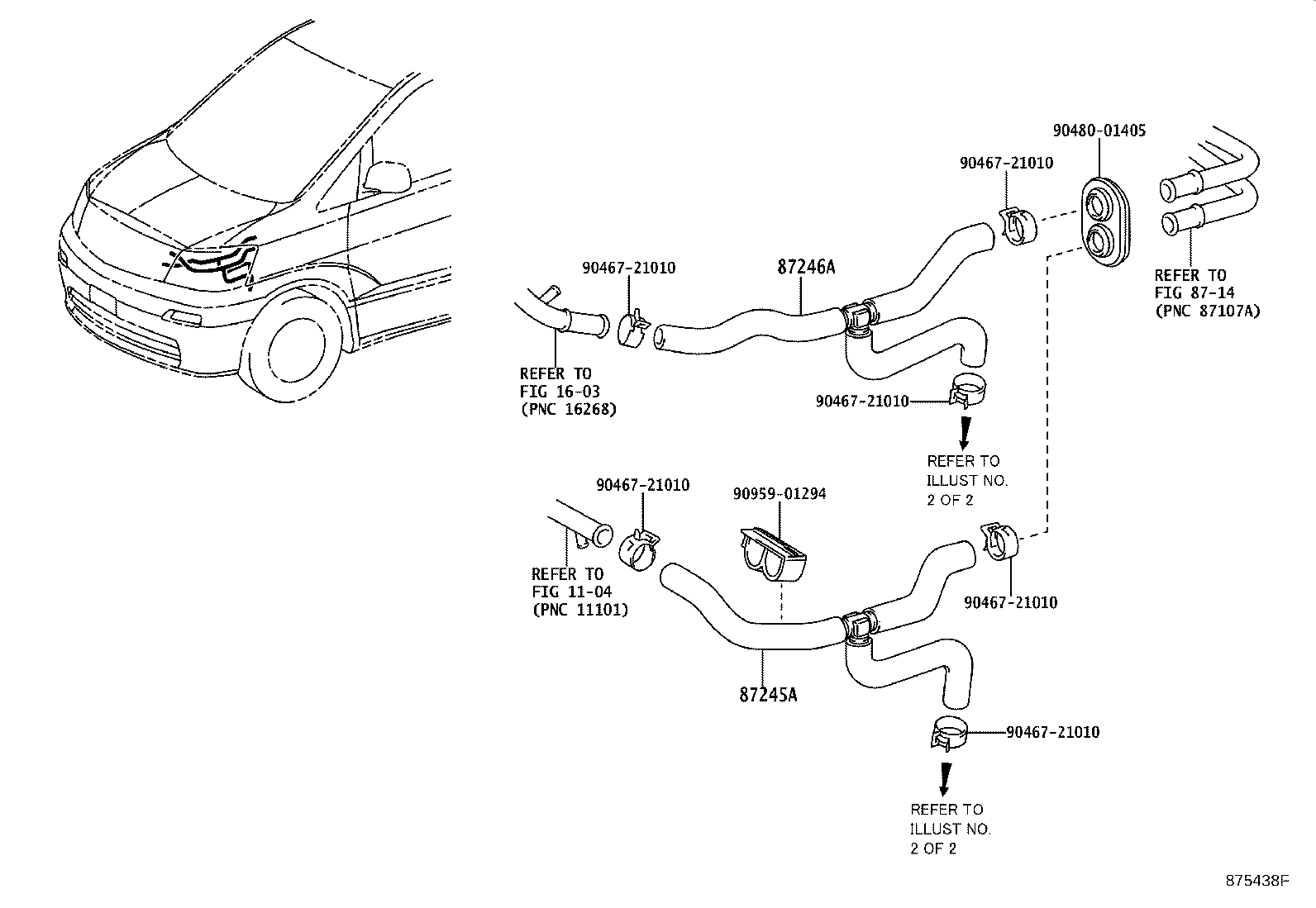 87209-58090 HOSE, HEATER WATER, OUTLET A product image