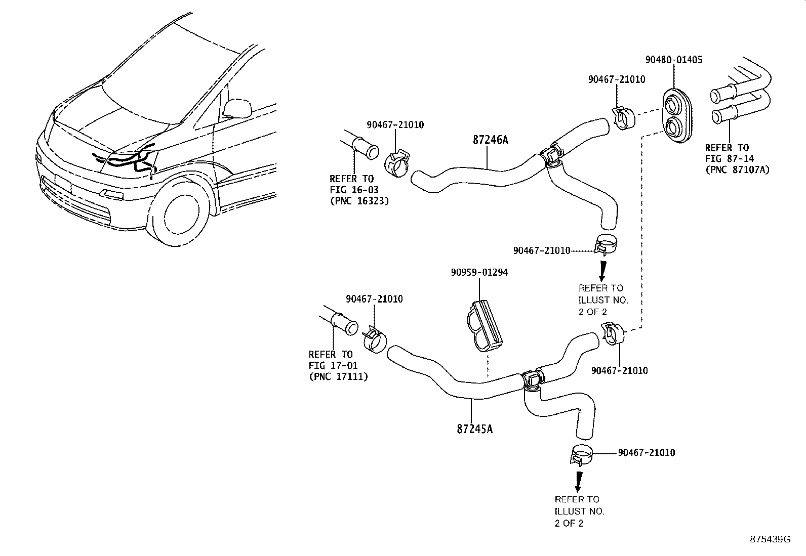 87209-58090 HOSE, HEATER WATER, OUTLET A product image