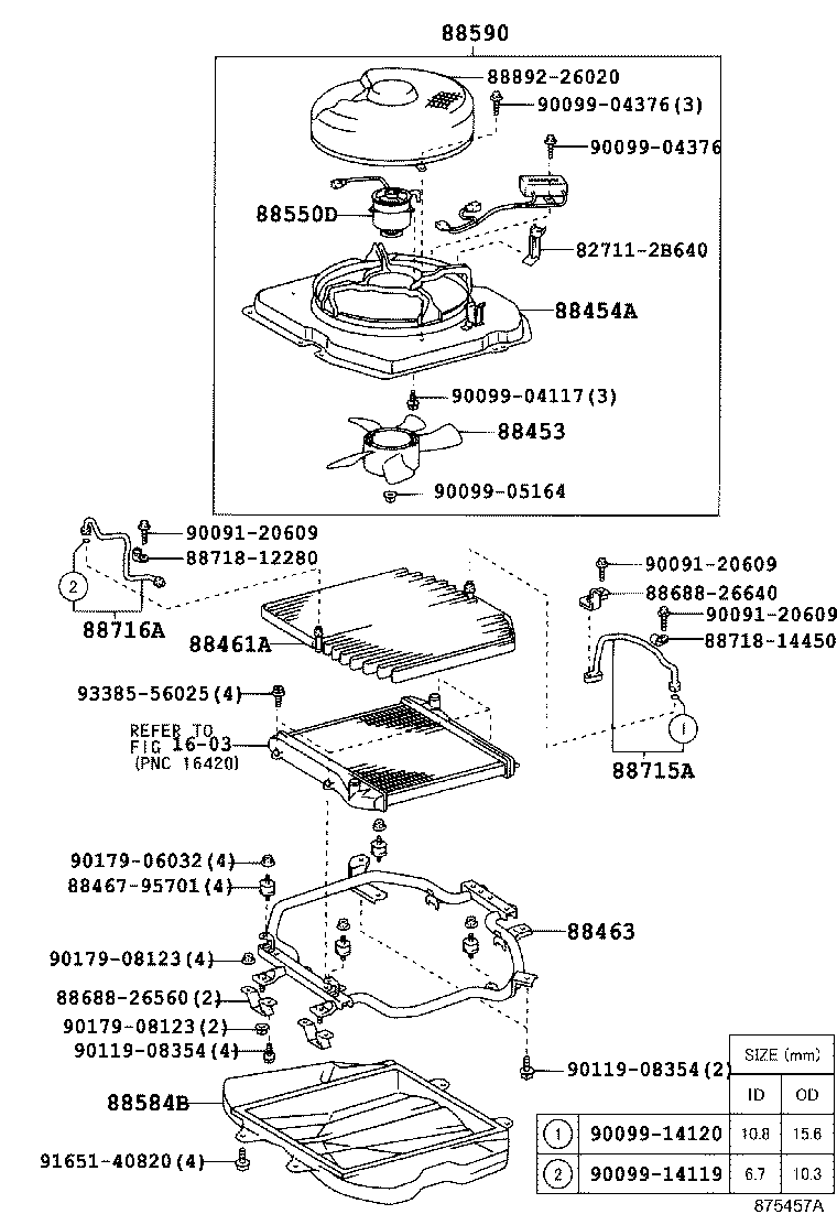 88461-26010 CORE, COOLER CONDENSER product image