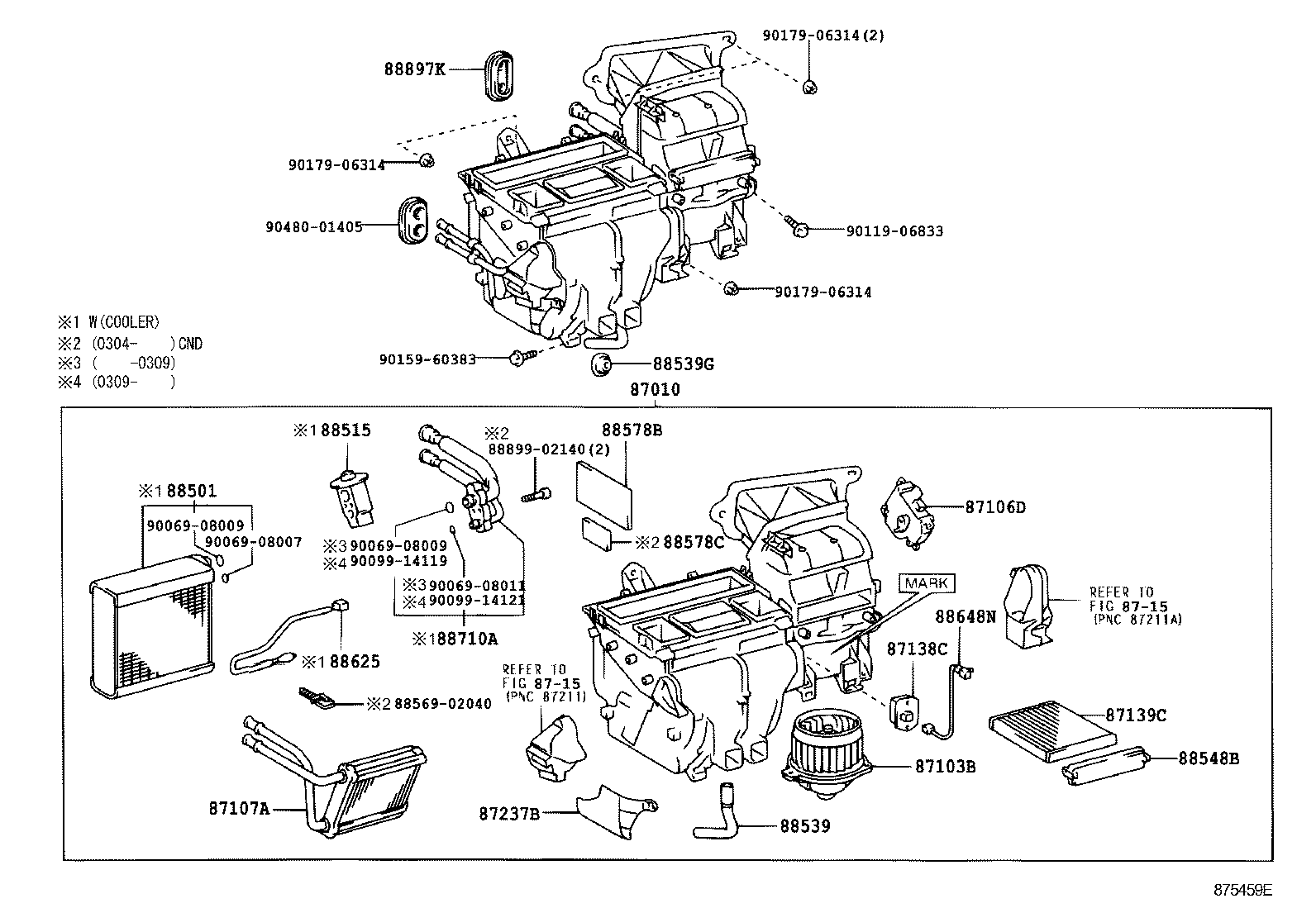 Toyota 87010-02230 UNIT ASSY, AIR CONDITIONER