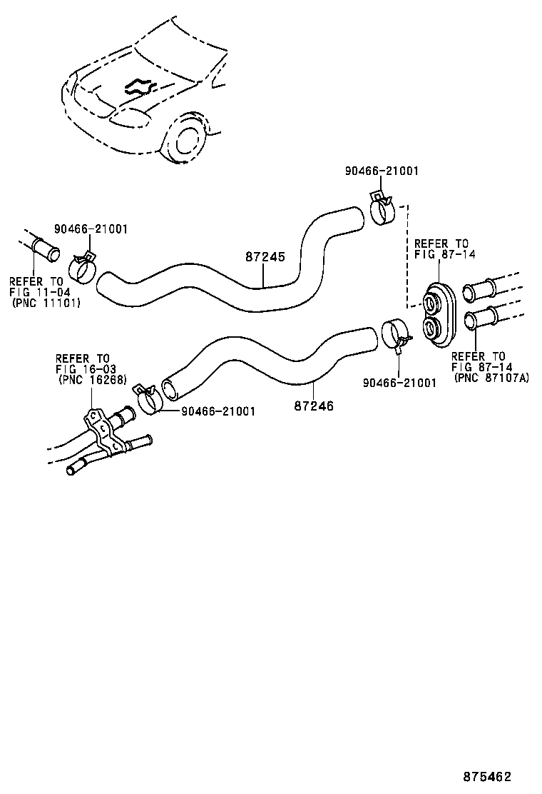 87245-1E170 HOSE, HEATER WATER, INLET product image