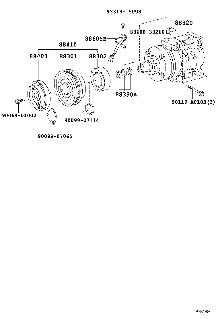 88412-02130 ROTOR SUB-ASSY, MAGNET CLUTCH product image