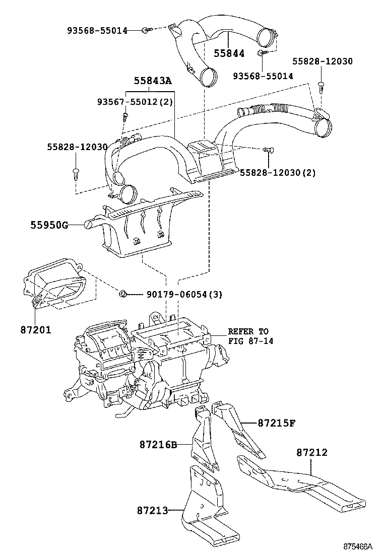 55950-01050 NOZZLE ASSY, DEFROSTER product image