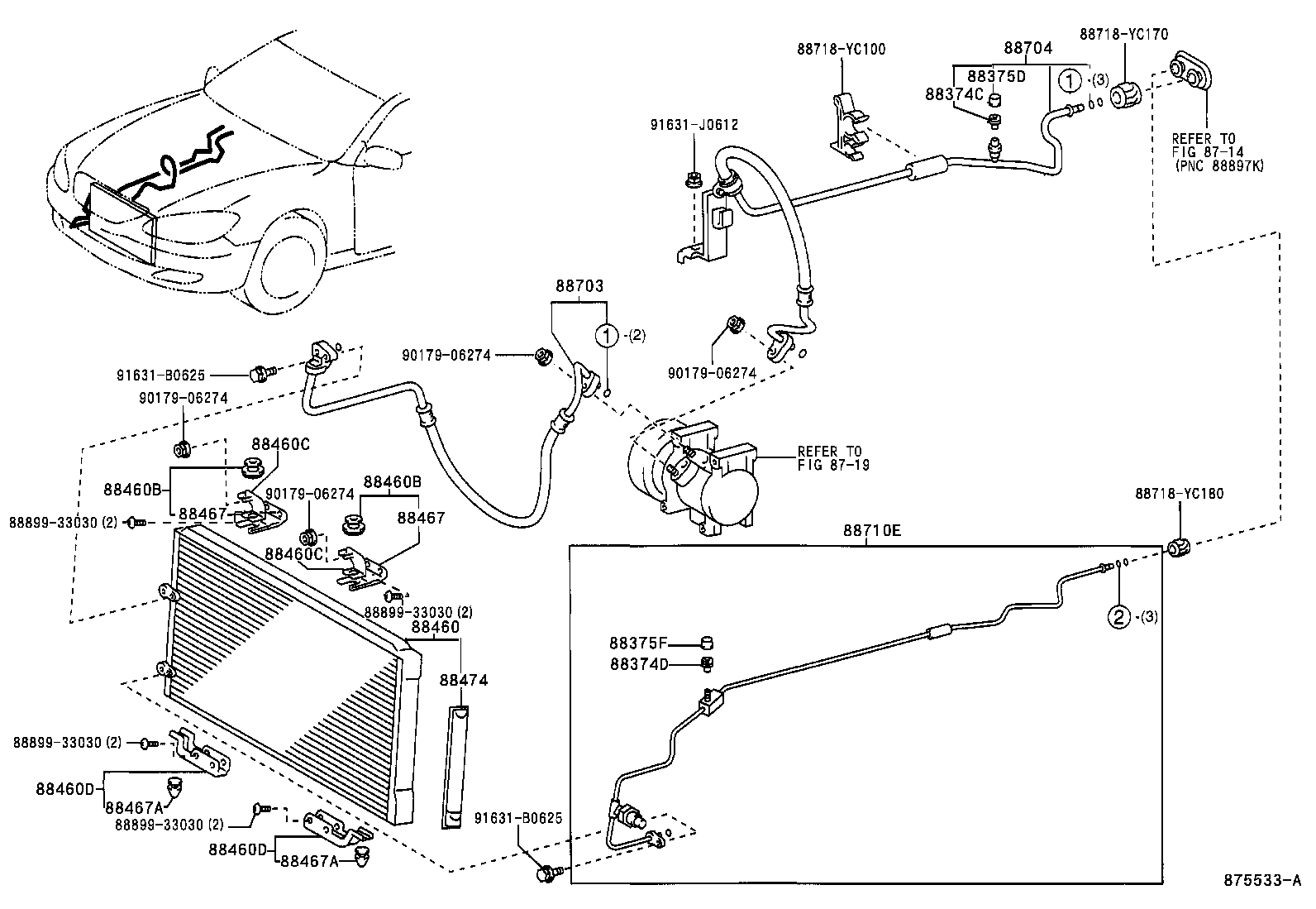 88704-YC080 HOSE SUB-ASSY, SUCTION product image