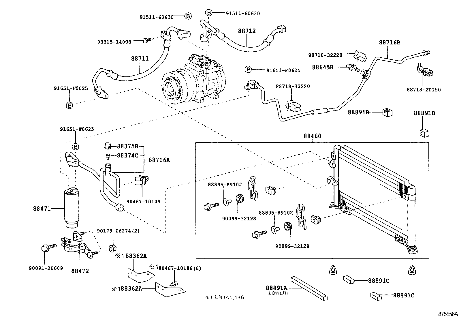 88467-04070 CUSHION, COOLER CONDENSER, NO.2 product image