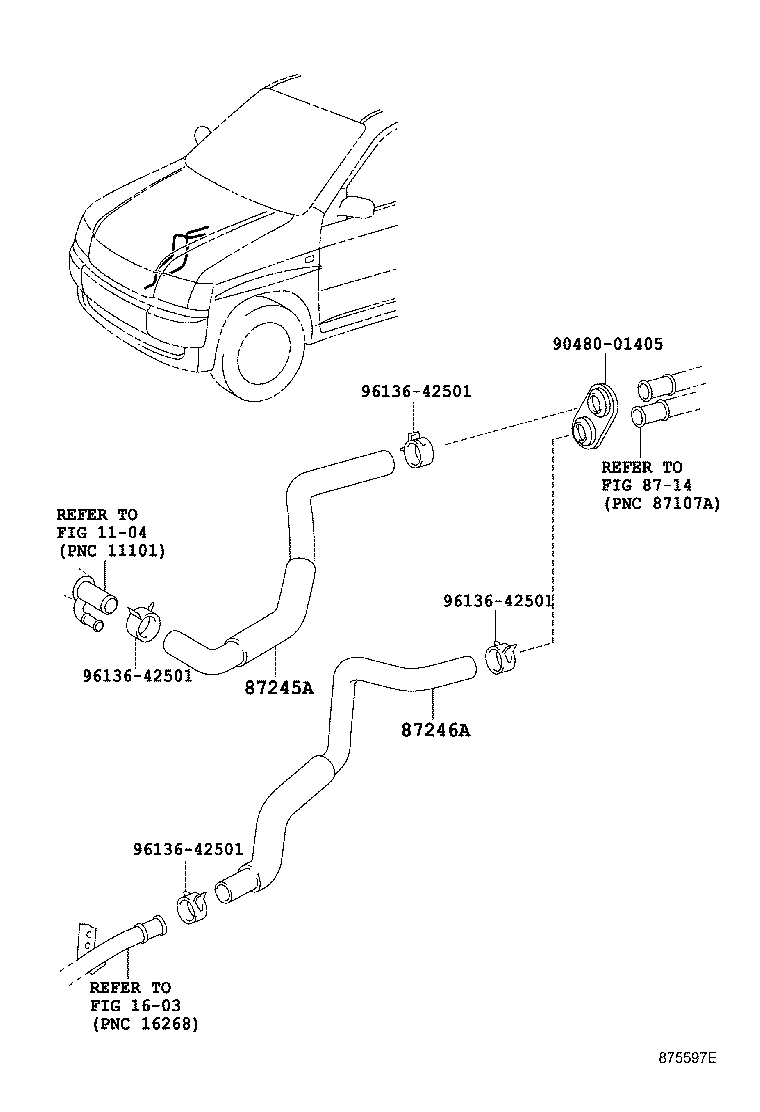 87209-52100 HOSE, HEATER WATER, INLET A product image