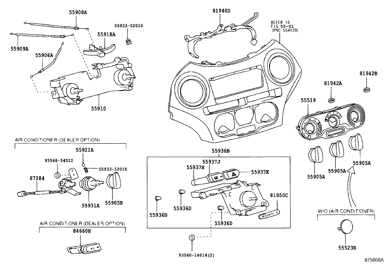 55523-52010 COVER, HEATER CONTROL OPENING product image