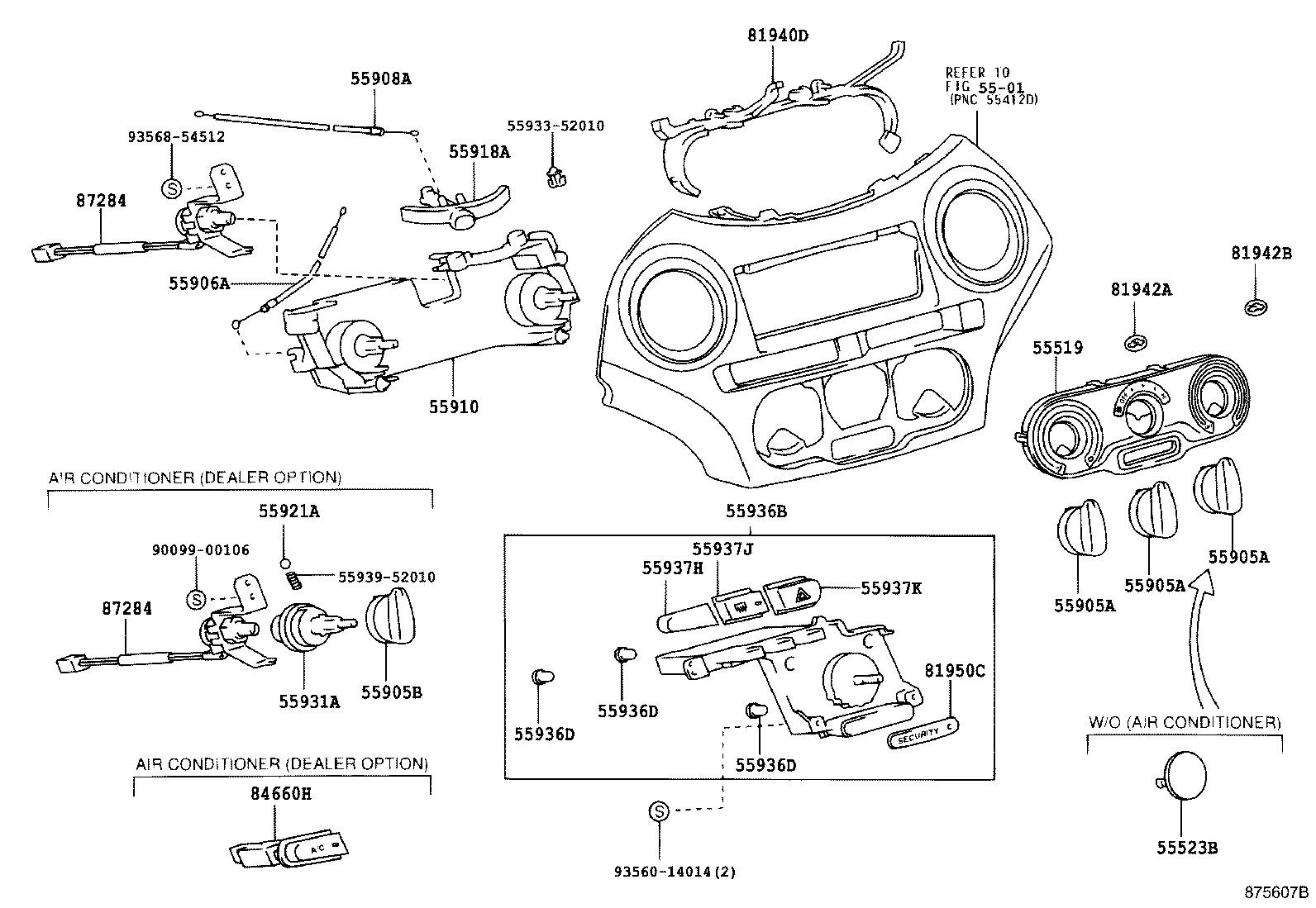 55523-52010 COVER, HEATER CONTROL OPENING product image