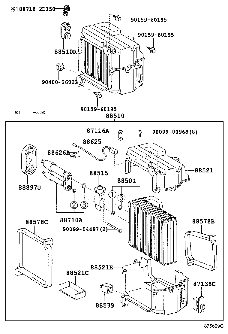 Toyota 88510-0C040 UNIT ASSY, COOLER