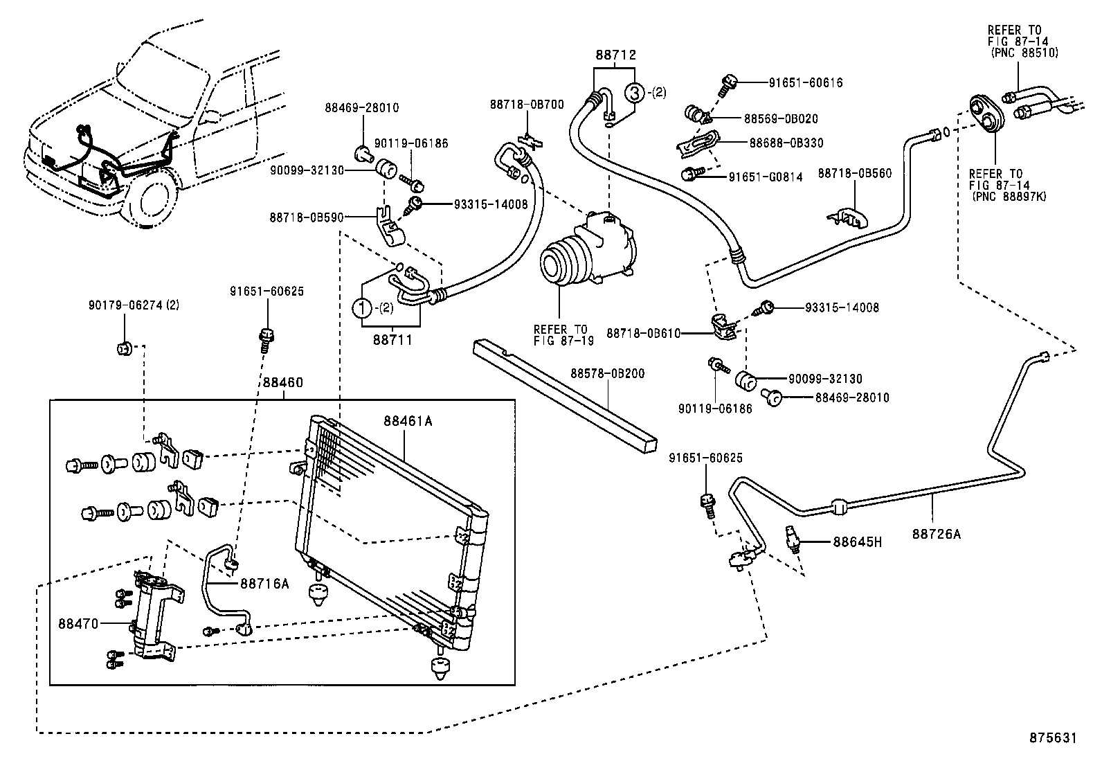 88461-0B050 CORE, COOLER CONDENSER product image