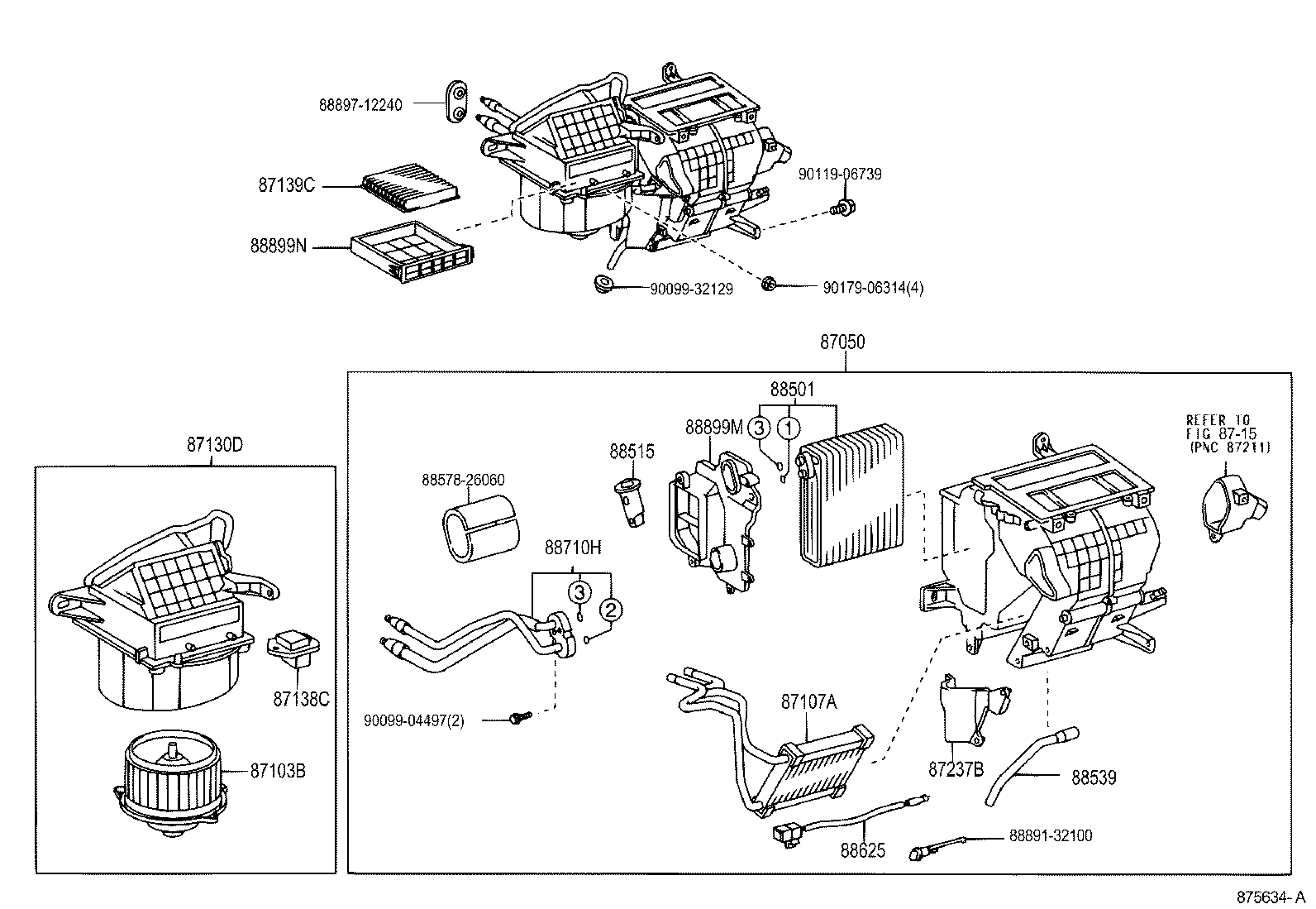 87103-20150 MOTOR SUB-ASSY, BLOWER W/FAN product image