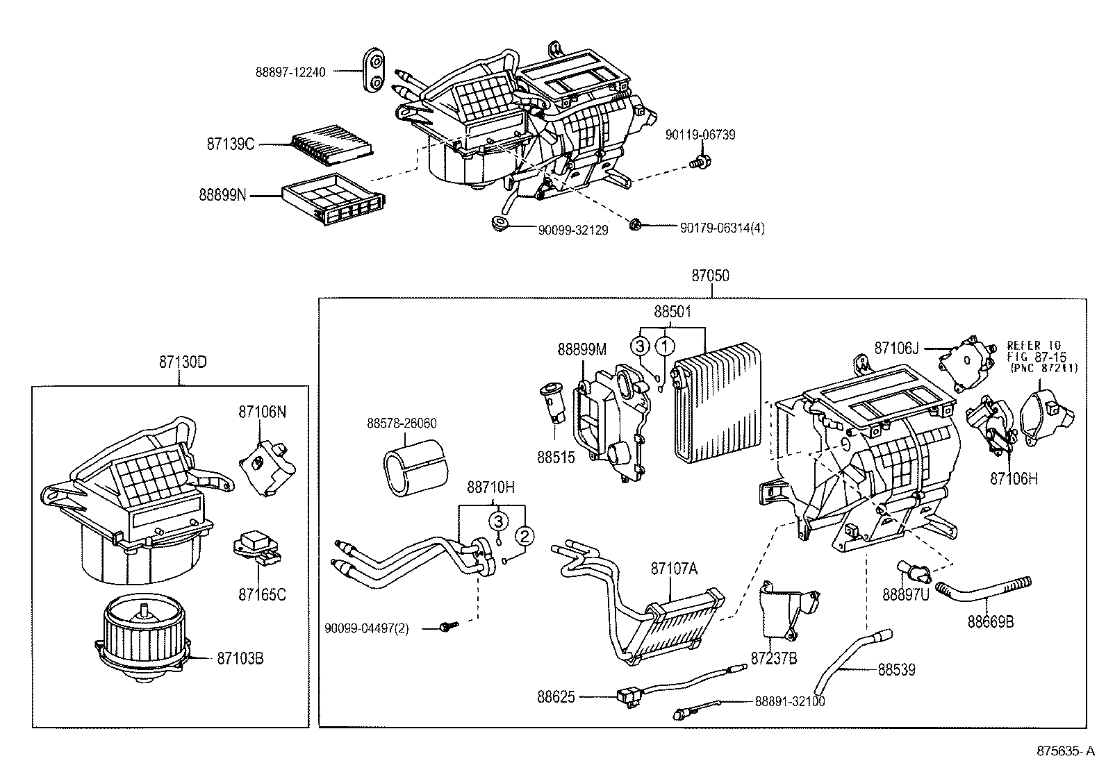 87103-20150 MOTOR SUB-ASSY, BLOWER W/FAN product image