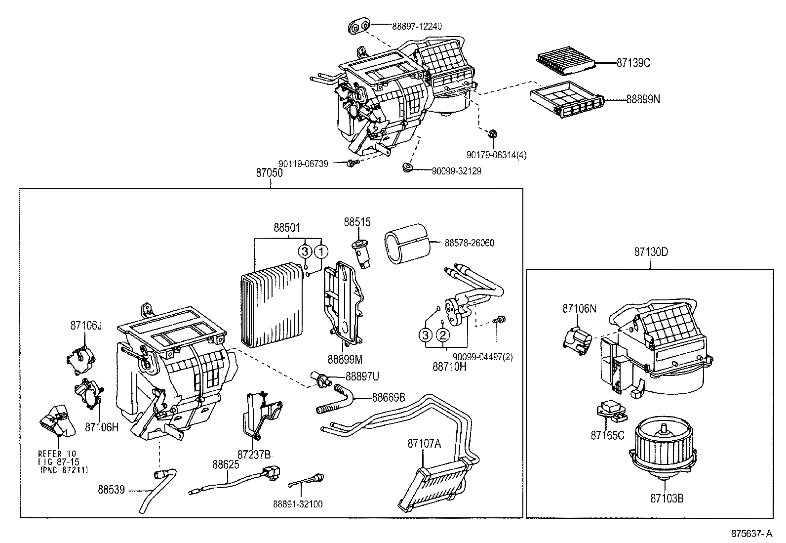 87103-20150 MOTOR SUB-ASSY, BLOWER W/FAN product image