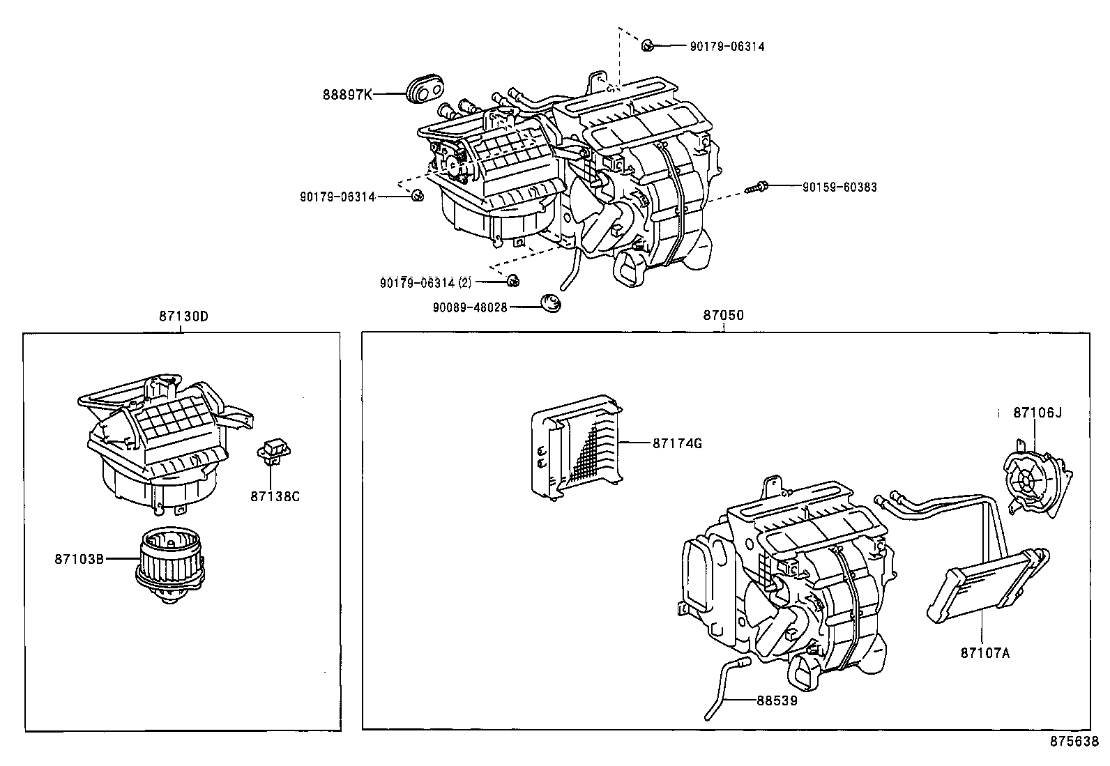 87103-YC050 MOTOR SUB-ASSY, BLOWER W/FAN product image