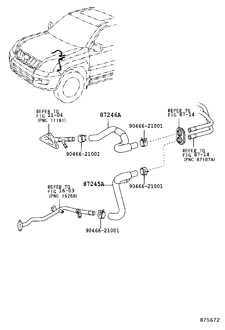 87245-6A840 HOSE, HEATER WATER, OUTLET A product image
