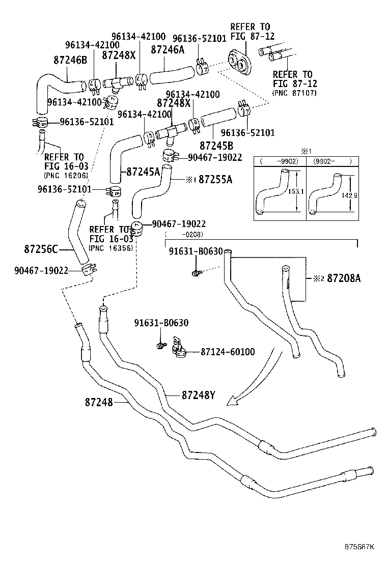 87245-6A050 HOSE, HEATER WATER, OUTLET A product image