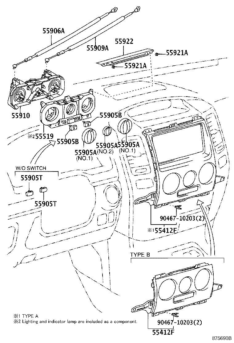 55844-0G020 DUCT, HEATER TO REGISTER, NO.2 product image