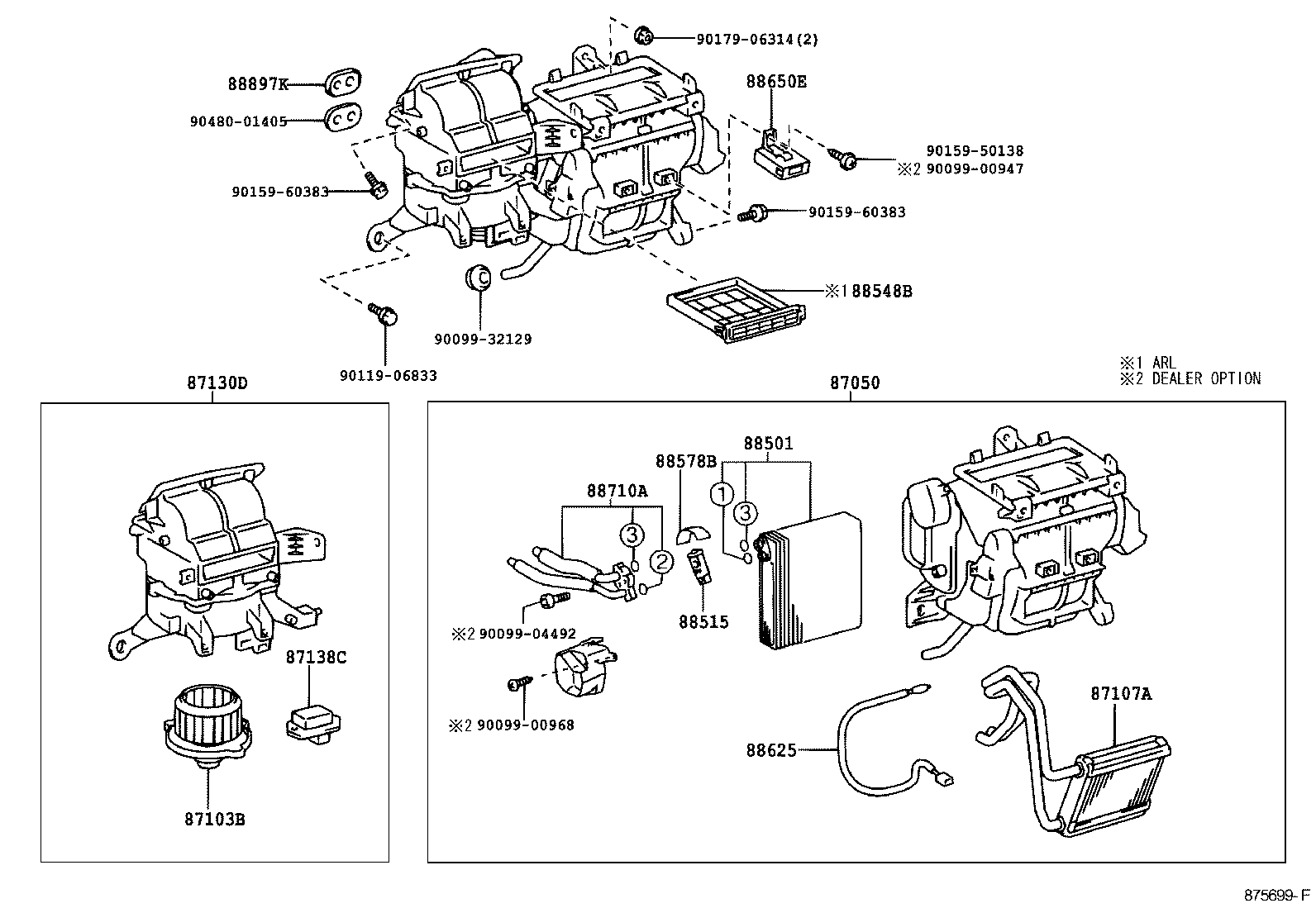 87103-02060 MOTOR SUB-ASSY, BLOWER W/FAN product image