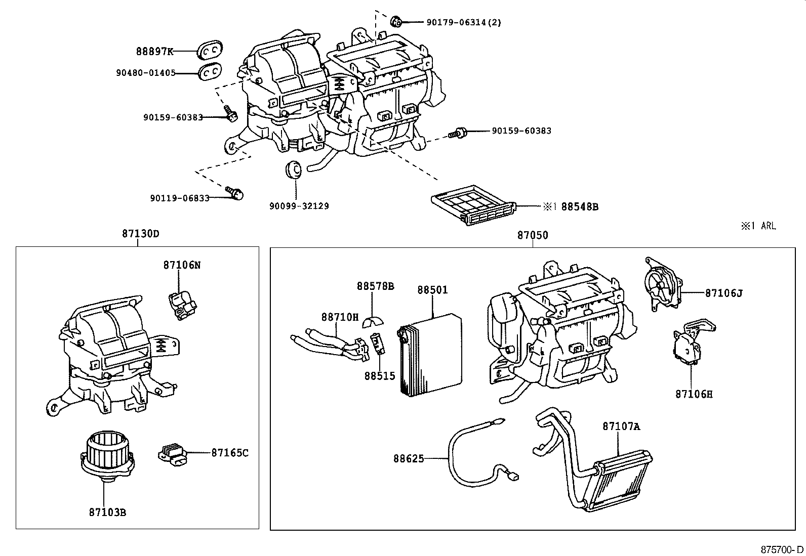 87103-02060 MOTOR SUB-ASSY, BLOWER W/FAN product image