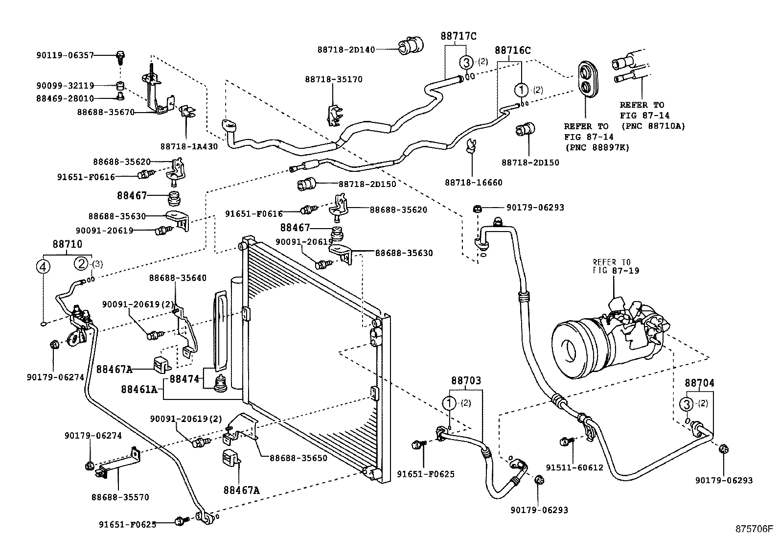 Toyota 88461-35150 CORE, COOLER CONDENSER