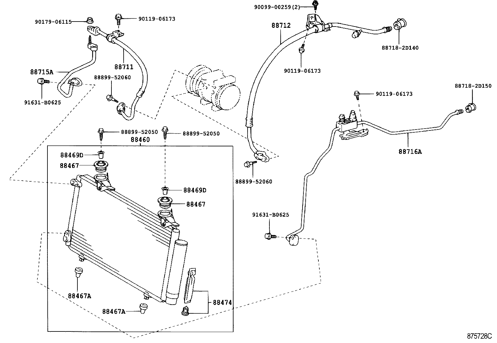 88460-52030 CONDENSER ASSY, COOLER product image