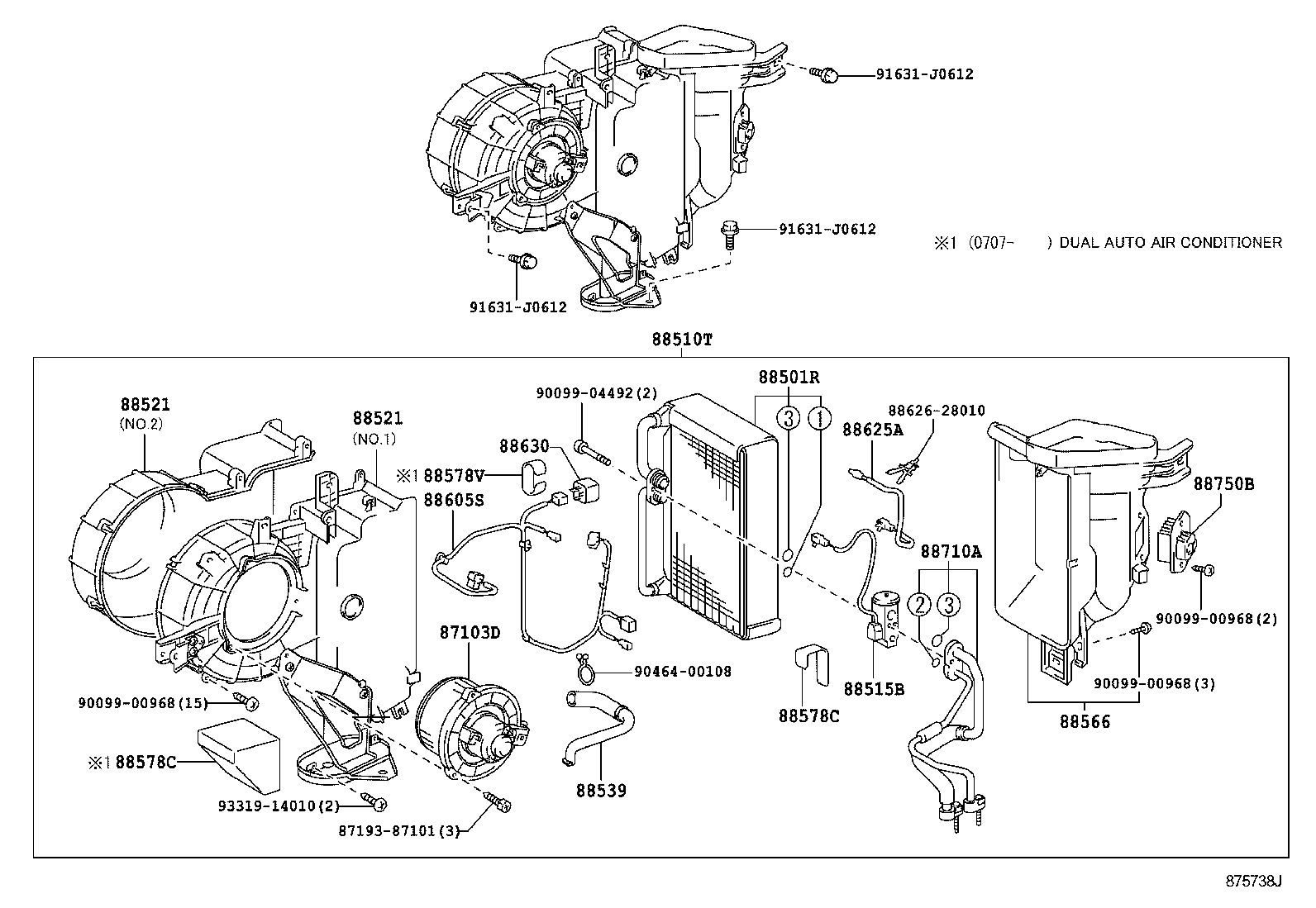 87103-60360 MOTOR SUB-ASSY, COOLING UNIT, W/FAN product image