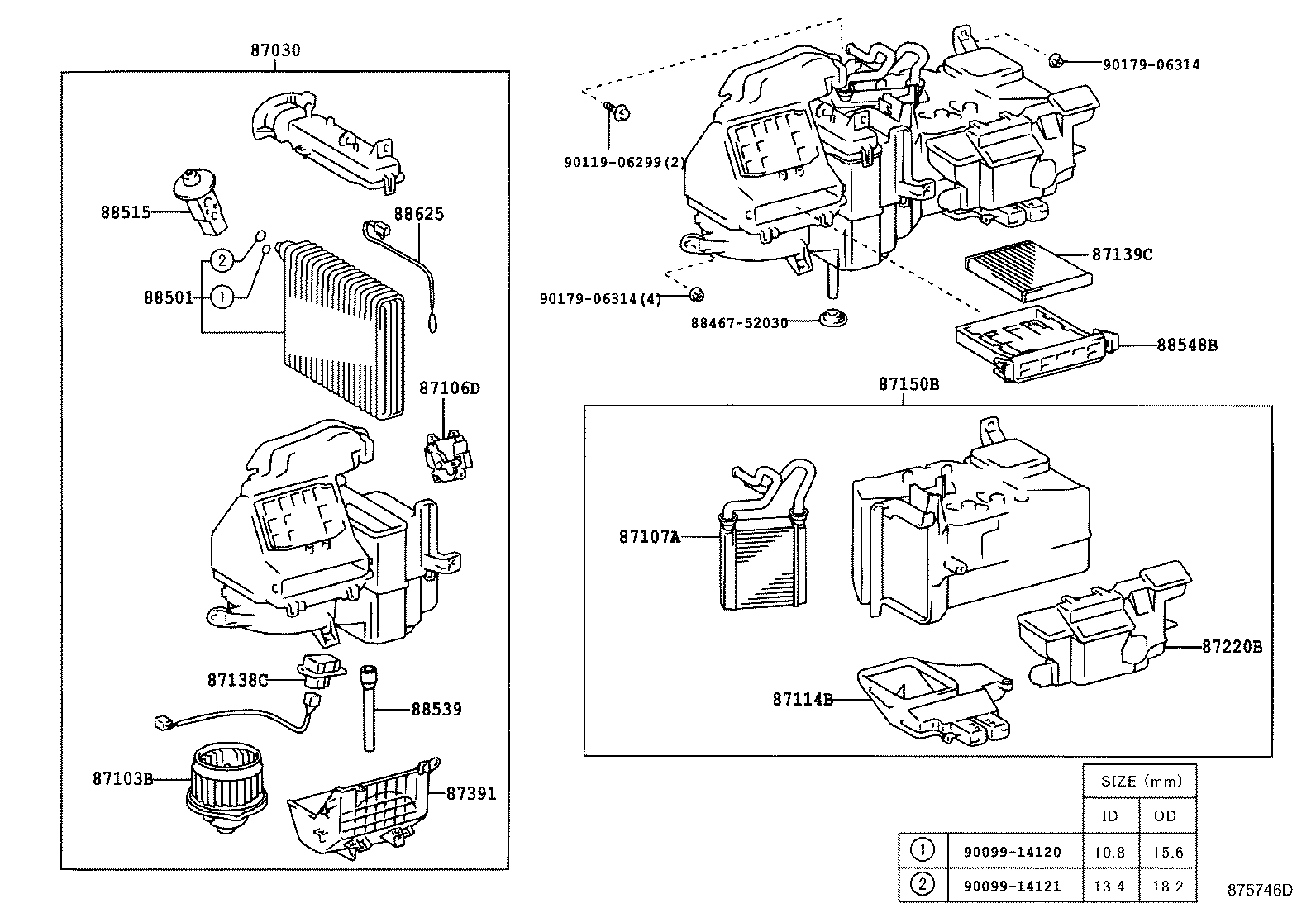 87030-52210 BLOWER ASSY, AIR CONDITIONER product image