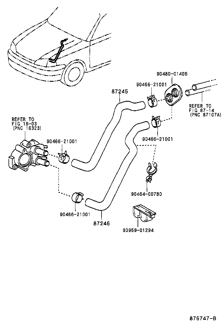 87245-0D010 HOSE, HEATER WATER, INLET product image