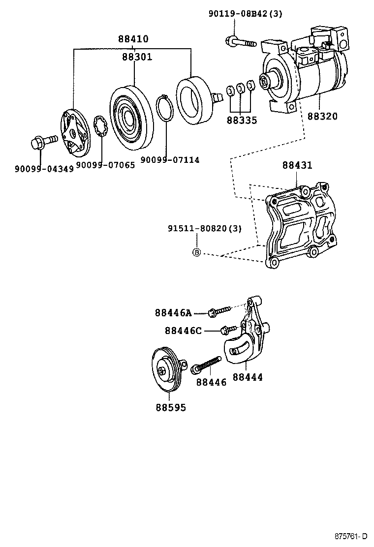 88412-27090 ROTOR SUB-ASSY, MAGNET CLUTCH product image