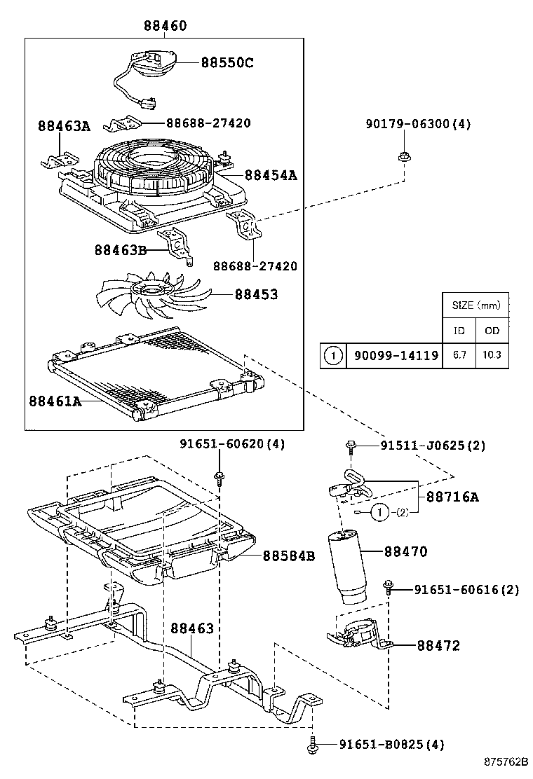88461-27030 CORE, COOLER CONDENSER product image