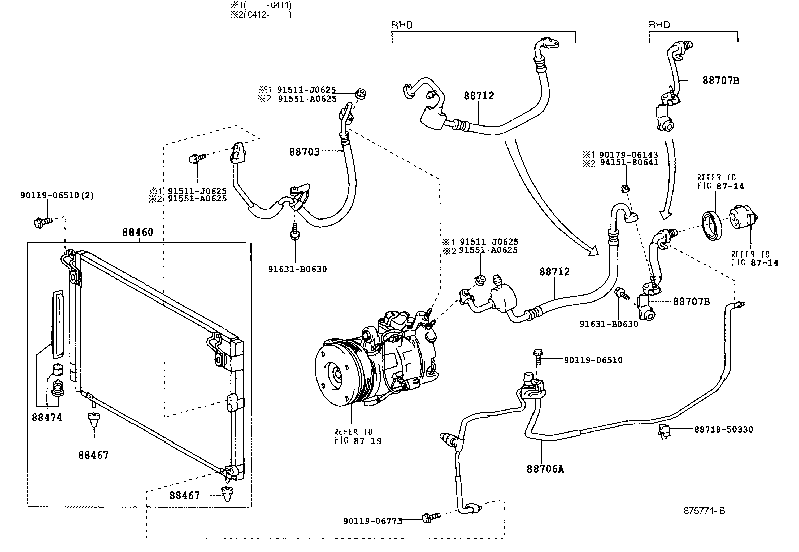88460-53010 CONDENSER ASSY, COOLER product image