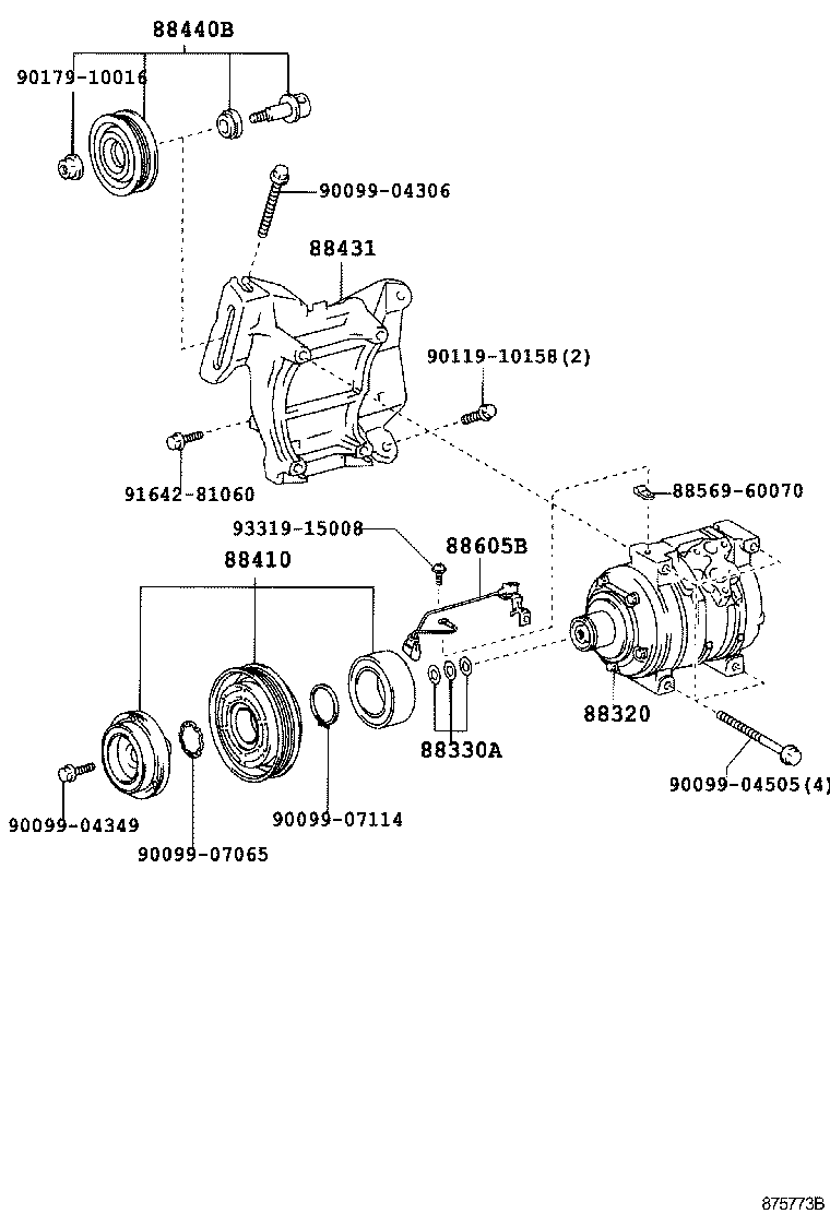 88329-32010 BOLT, COMPRESSOR, NO.1 product image