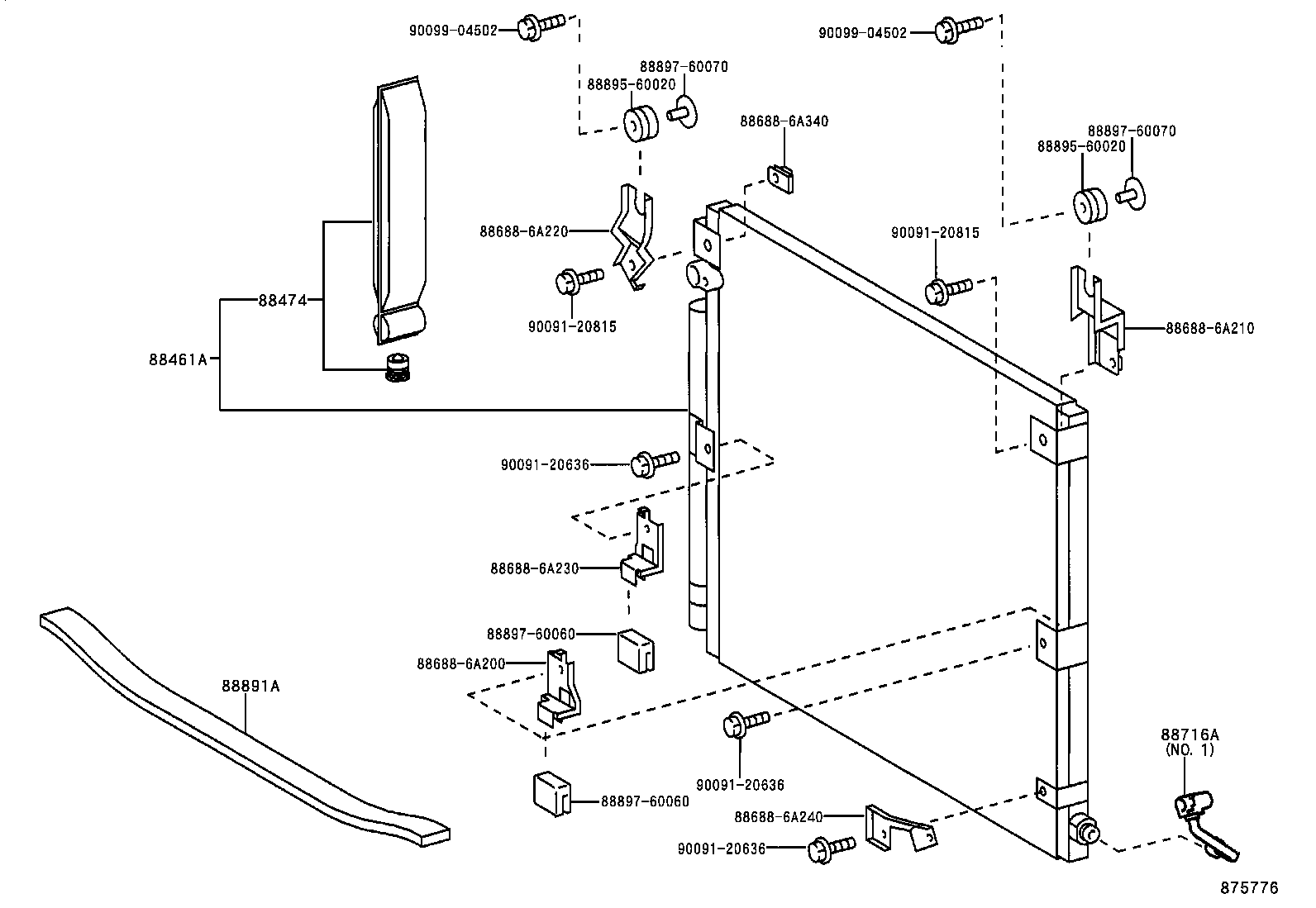 88461-60081 CORE, COOLER CONDENSER product image