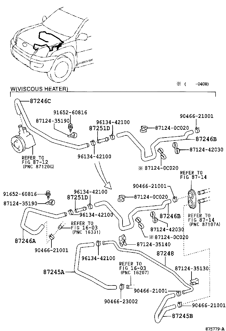 87245-6A860 HOSE, HEATER WATER, OUTLET A product image