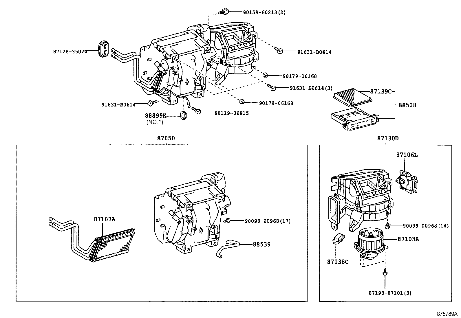 87103-60360 MOTOR SUB-ASSY, COOLING UNIT, W/FAN product image