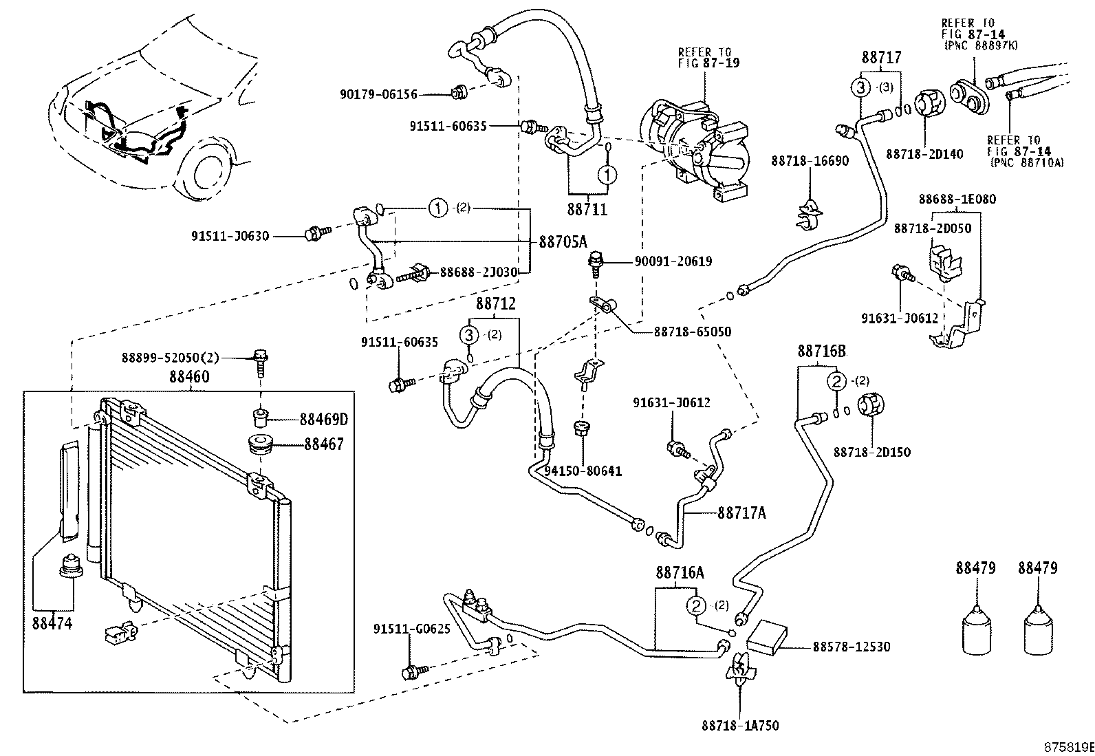 88450-12231 CONDENSER ASSY, COOLER product image