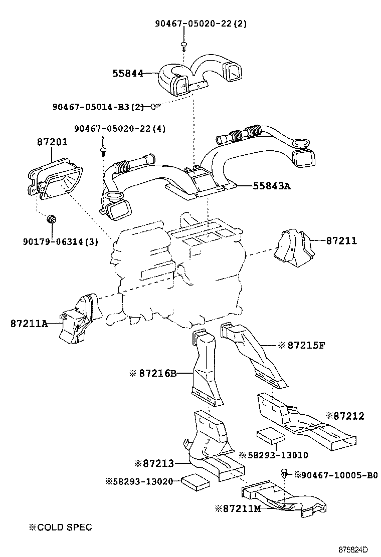 55908-12340 CABLE SUB-ASSY, AIR INLET DAMPER CONTROL product image