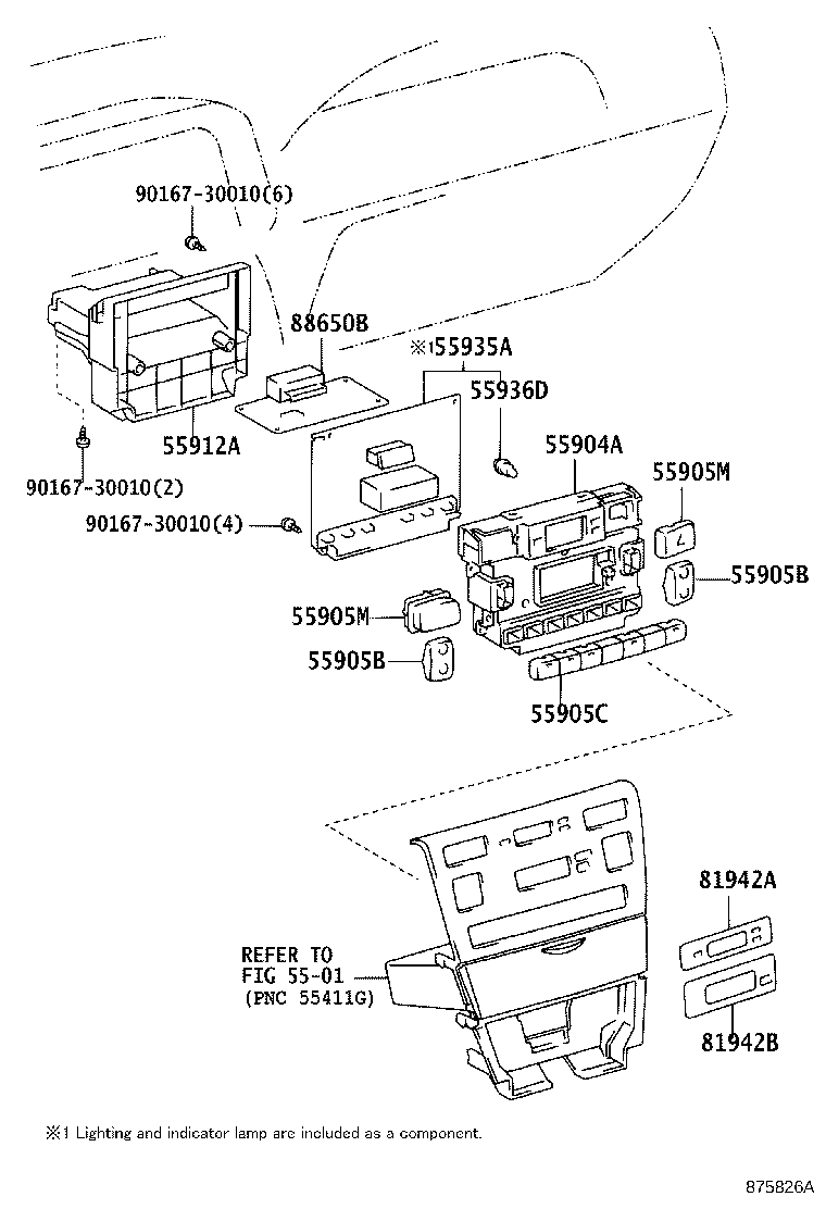 55908-12340 CABLE SUB-ASSY, AIR INLET DAMPER CONTROL product image