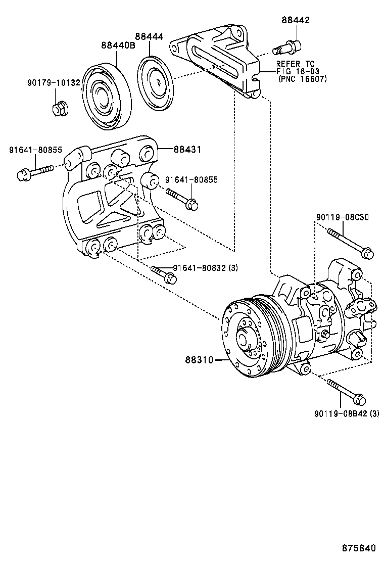 88440-42011 PULLEY ASSY, IDLE product image