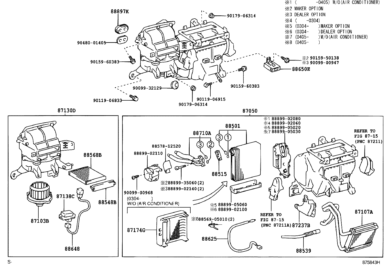 87107-02110 UNIT SUB-ASSY, HEATER RADIATOR product image