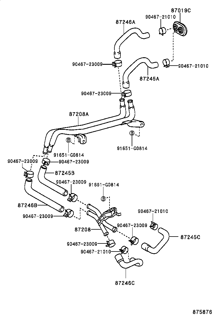 87245-35890 HOSE, HEATER WATER, OUTLET A product image