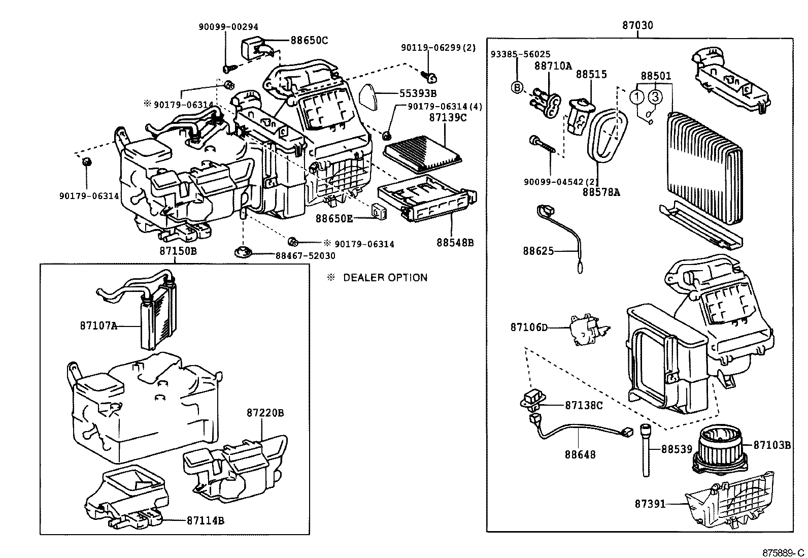 87150-52111 RADIATOR ASSY, HEATER product image