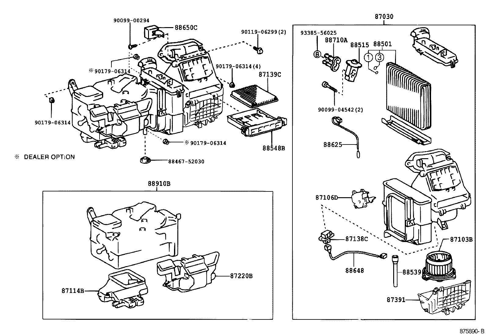 87150-52111 RADIATOR ASSY, HEATER product image
