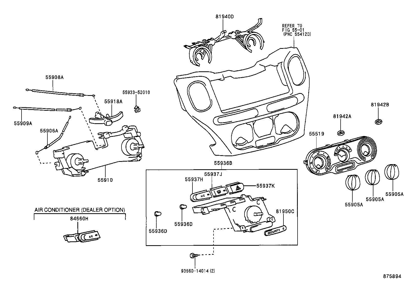 55844-52030 DUCT, HEATER TO REGISTER, NO.2 product image