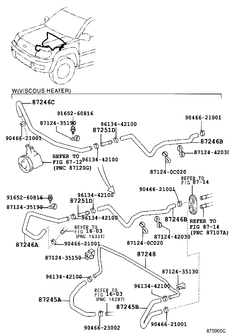 87245-3D550 HOSE, HEATER WATER, INLET A product image