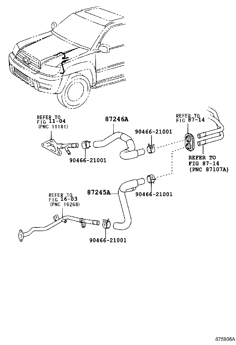 87245-3D550 HOSE, HEATER WATER, INLET A product image
